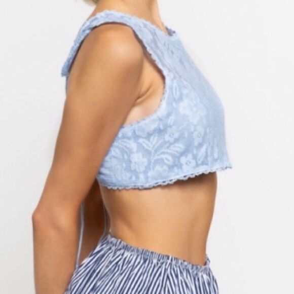 POL Drawstring Lace Crop Top - Picture 8 of 15